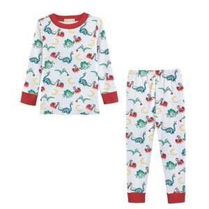NEW BABY CLUB CHIC boy's dino clause printed kid pajama set in white